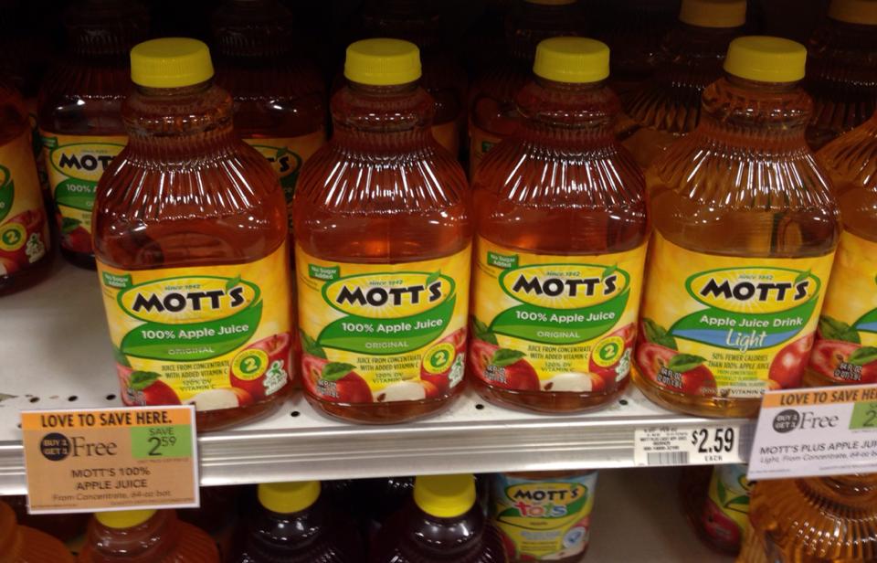 good deal on motts apple juice at publix