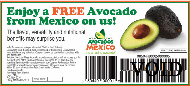 Free Avocado Printable Coupon