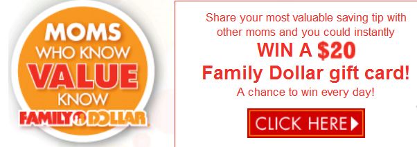 Enter to Win a $20 Family Dollar Gift Card - Who Said Nothing in Life