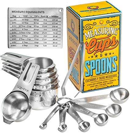 Wow Four Design Measuring Cups and Spoons Set